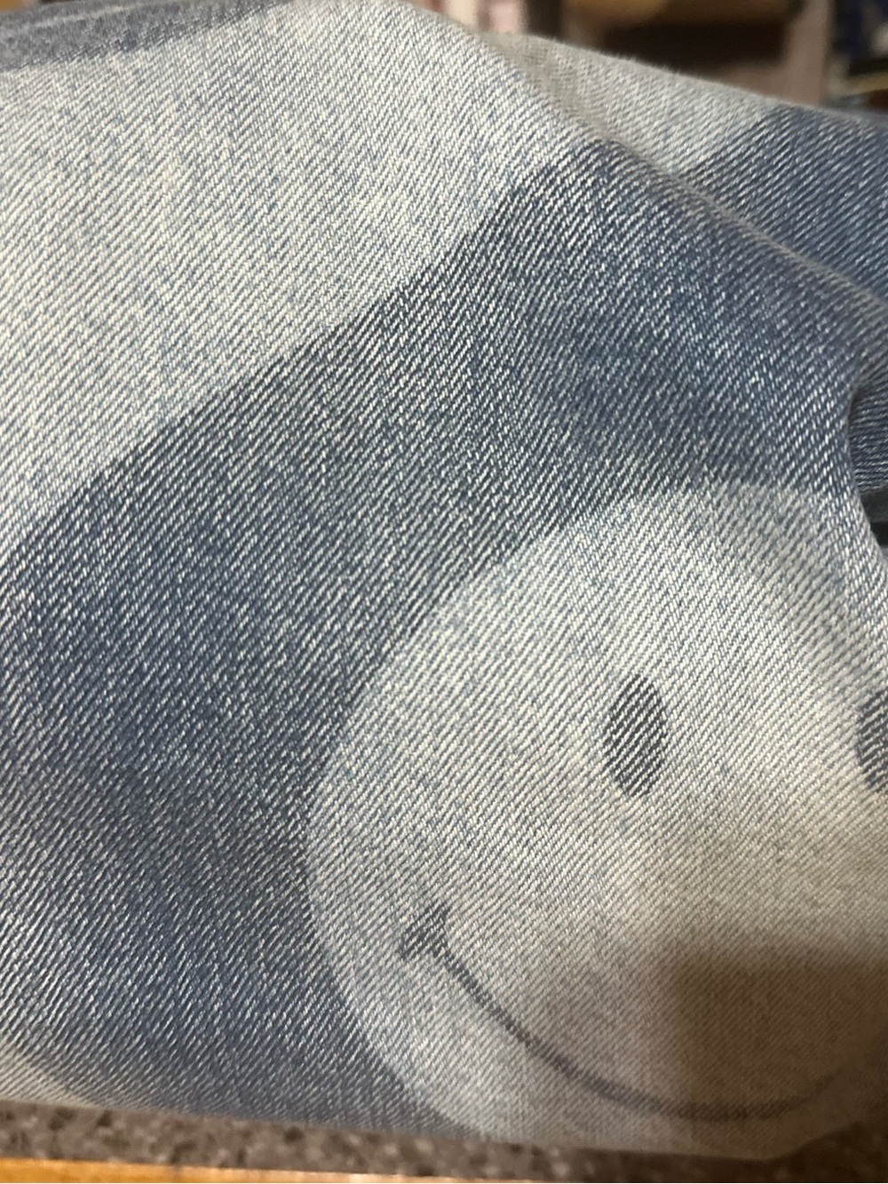 American Eagle denim smiley tote bag